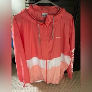 Women’s 2X Pink Columbia light weight jacket zip-up